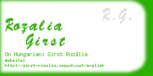 rozalia girst business card